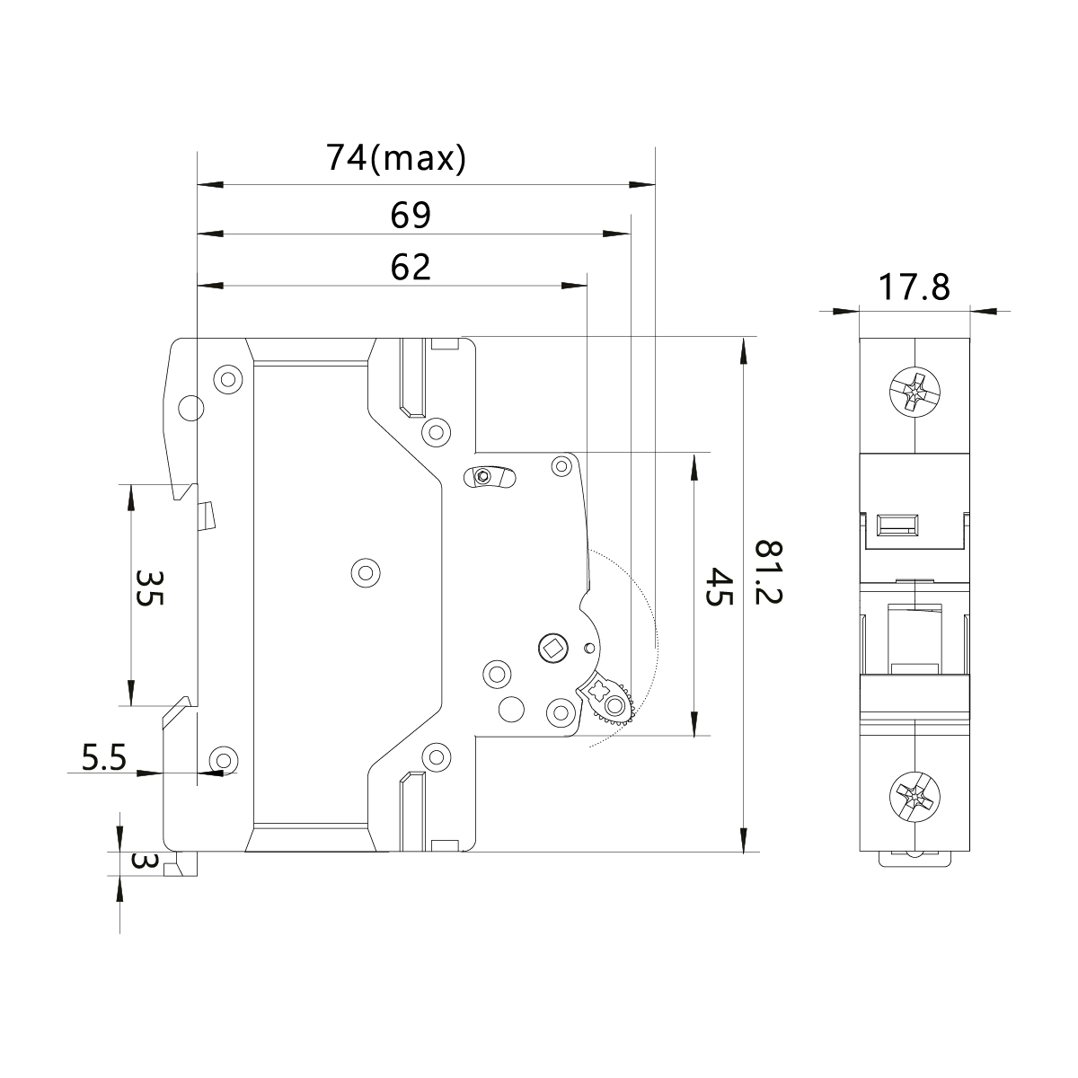 Rozłącznik Izolacyjny DL 1P 100A FR/100A/1P Rozłącznik Izolacyjny DL 1P 100A FR/100A/1P,elektro-plast