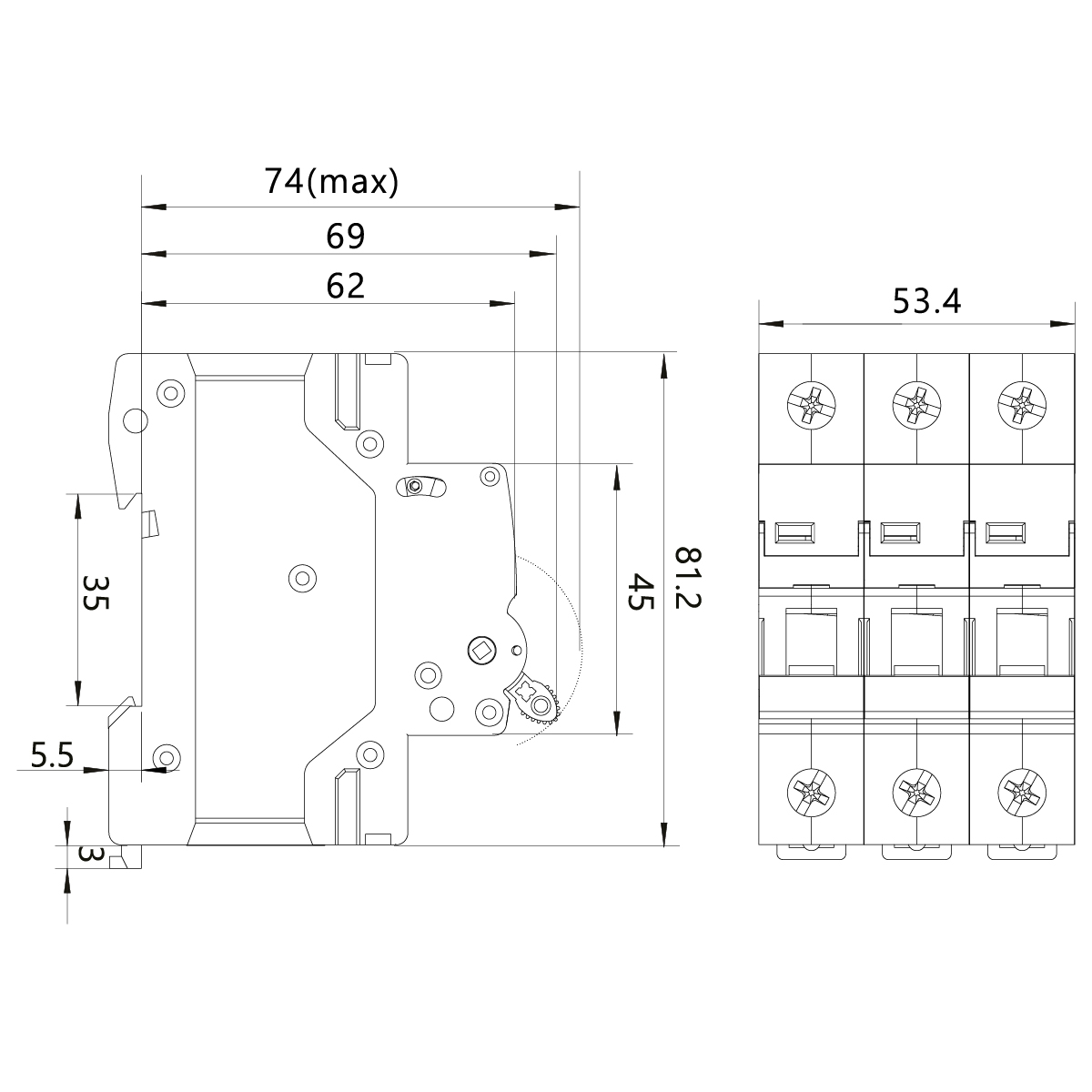 Rozłącznik Izolacyjny DL 3P 100A FR/100A/3P Rozłącznik Izolacyjny DL 3P 100A FR/100A/3P,elektro-plast