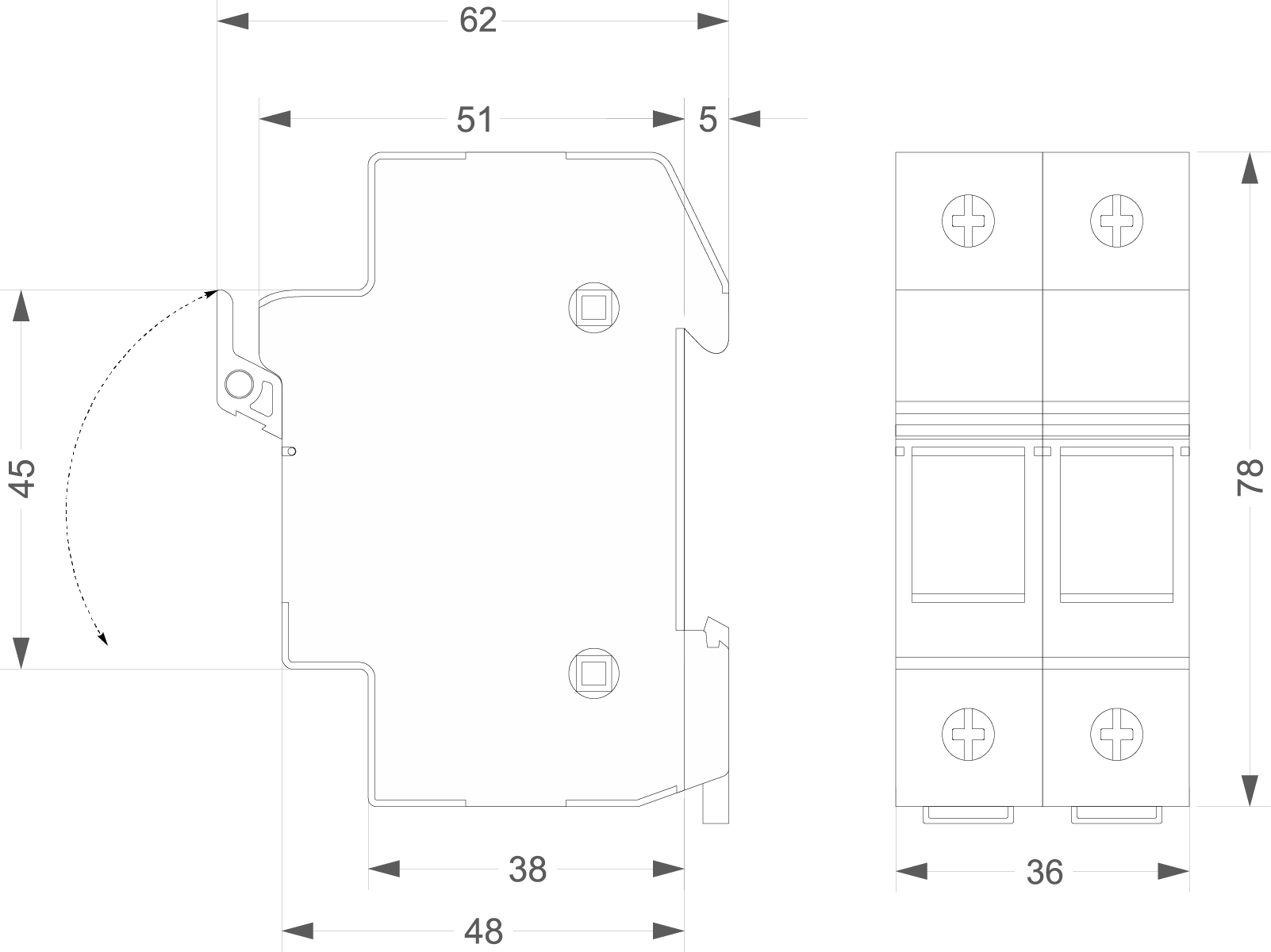 Podstawa Bezpiecznikowa STI/32/2P 10x38 1000VDC Podstawa Bezpiecznikowa STI/32/2P 10x38 1000VDC,elektro-plast