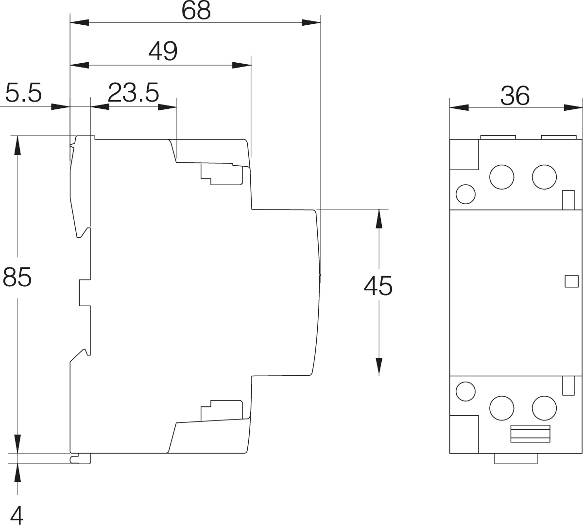 Stycznik modułowy SM40A/2NO/2P, 40A, styki 2xNO (normalnie otwarte), cewka 230V, 2-modułowy Stycznik modułowy SM40A/2NO/2P, 40A, styki 2xNO (normalnie otwarte), cewka 230V, 2-modułowy,elektro-plast