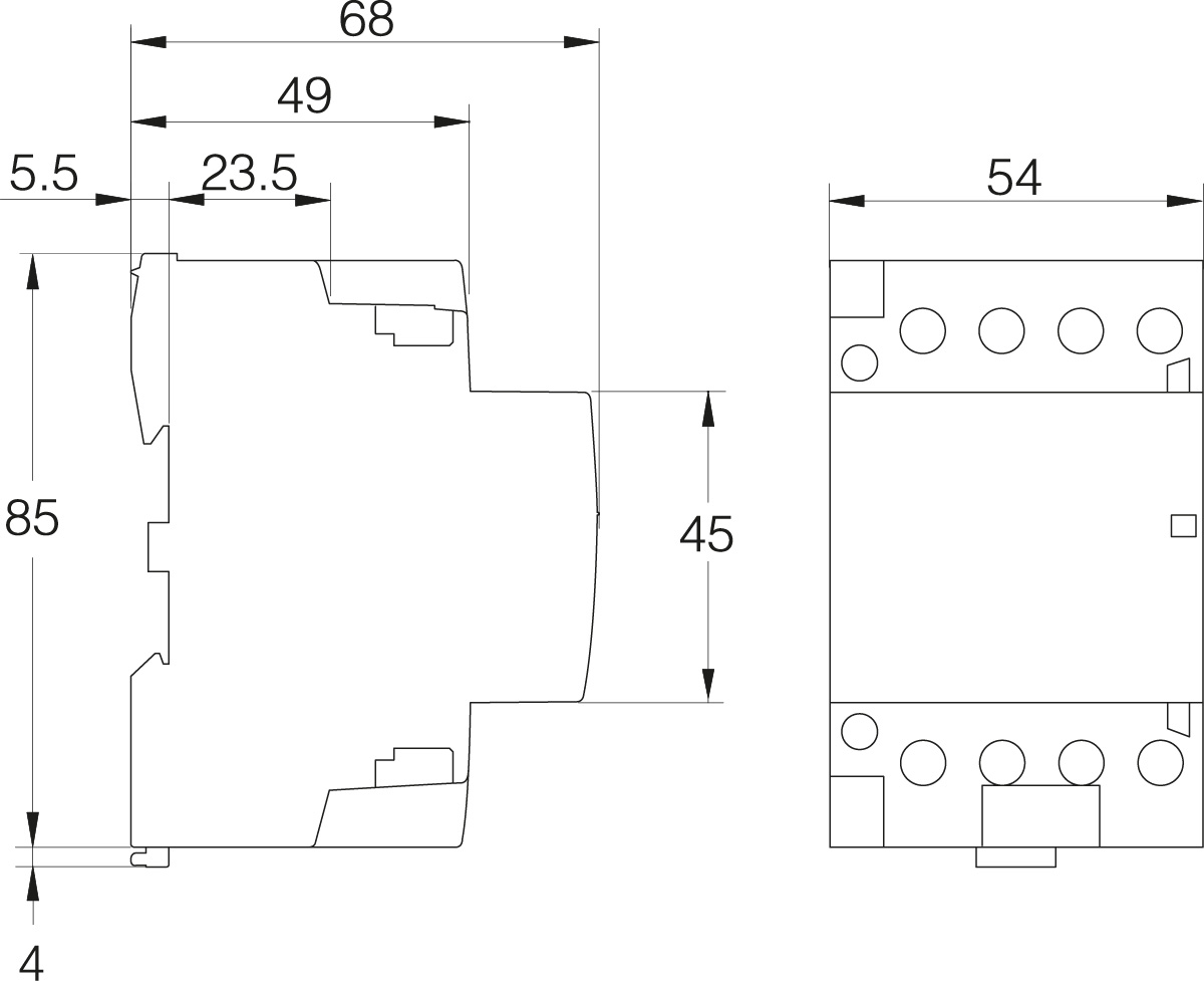 Stycznik modułowy SM40A/4NO/3P, 40A, styki 4xNO (normalnie otwarte), cewka 230V, 3-modułowy Stycznik modułowy SM40A/4NO/3P, 40A, styki 4xNO (normalnie otwarte), cewka 230V, 3-modułowy,elektro-plast