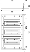 Rozdzielnica Podtynkowa DARP-36S QUITELINE (3x12), drzwi aluminiowe lakierowane, etykiety opisowe, aluminiowa szyna TH (euroszyna), IP54