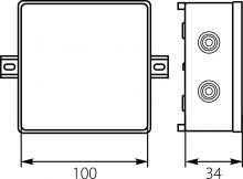 Puszka instalacyjna PIN 100/B, kolor: biały, z dławikami, IP44